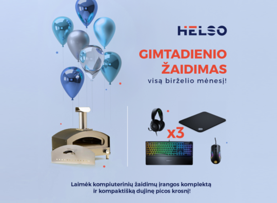 HELSO švenčia gimtadienį ir dalina dovanas!